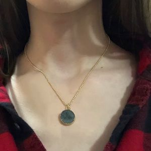Mickey Lynn Jewelry “Round Druzy Gold Necklace”